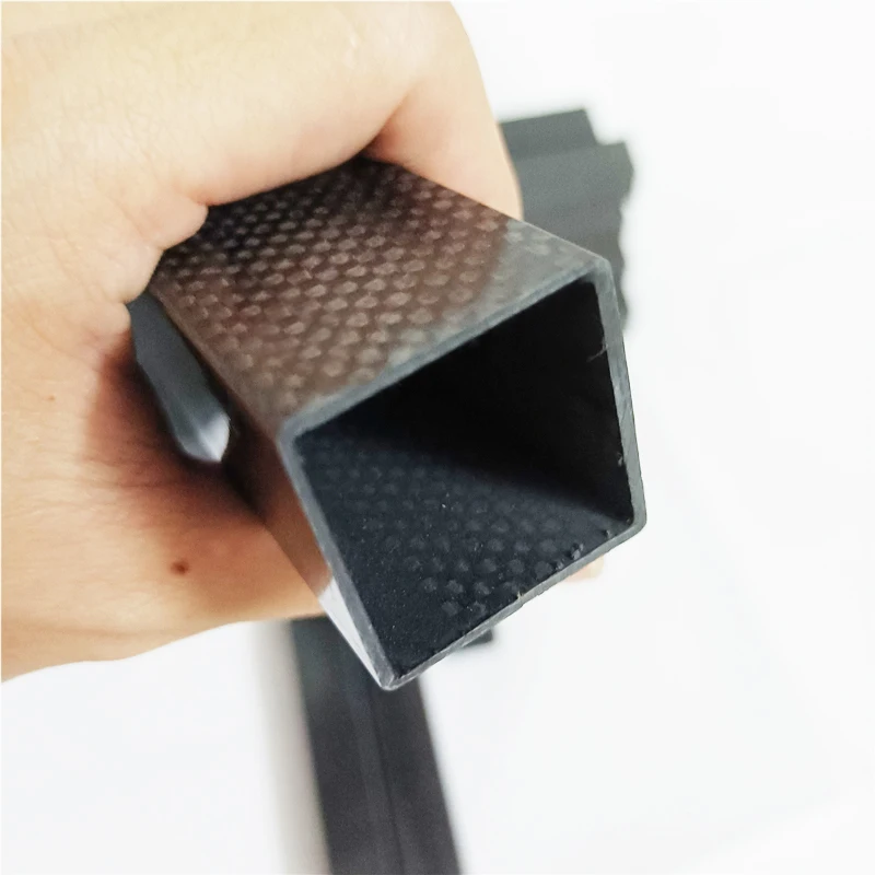 3K Full Carbon Fiber Vierkante Buis Hoge Sterkte Od 10Mm 15Mm 20Mm 22Mm 25Mm 30Mm Vlakte Glanzend Oppervlak 250Mm 300Mm 500Mm 600Mm
