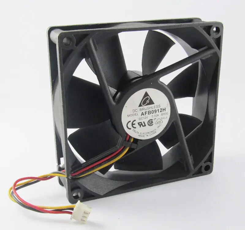 1pc DELTA AFB0912H 9025 92mmx92mmx25mm 12V 0.3A 51CFM DC Cooling Fan 3 Pin Connector