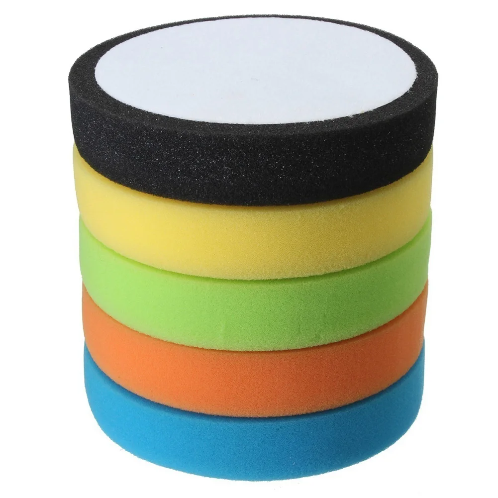Kit de almohadilla de pulido de esponja plana suave para paños de coche, herramienta de reacondicionamiento de coche, esponjas de lavado de coche, 6