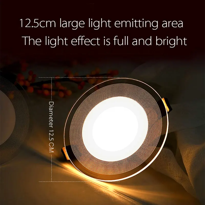 Imagem -04 - Lâmpada Embutida do Teto do Brilho Alto do Diodo Emissor de Luz Guia do Downlight Luzes Acrílicas do Painel 3w 5w 7w 9w