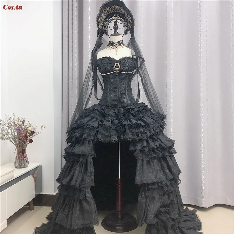 Hot Anime Lilith Cosplay Costume Beautiful Gorgeous Black Formal Dress Activity Party Role Play Clothing High-End Custom-Make