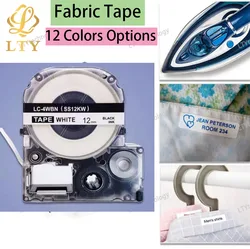 12mm Fabric Iron-on label Tape for Epson KingJim SF12K LK-5PBQ LK-4WLQ LK-4WB LK-4PBQ  LK-4PBB  LK-4BBQ  LK-4WGQ  LK-4YBB