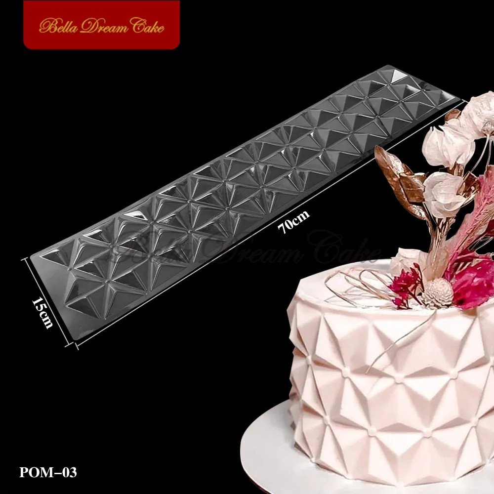 3D Chocolate Origami Mould Buttercream Plastic Cake Stencil Lace Cake Border Stencils Template Cake Decorating Tools Bakeware