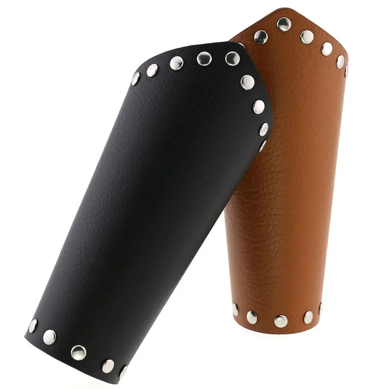 Decopunk 2021 New Armband Leather Punk Wide Archery Arm Guard Viking Bracer Gauntlet Wristband Bracelet