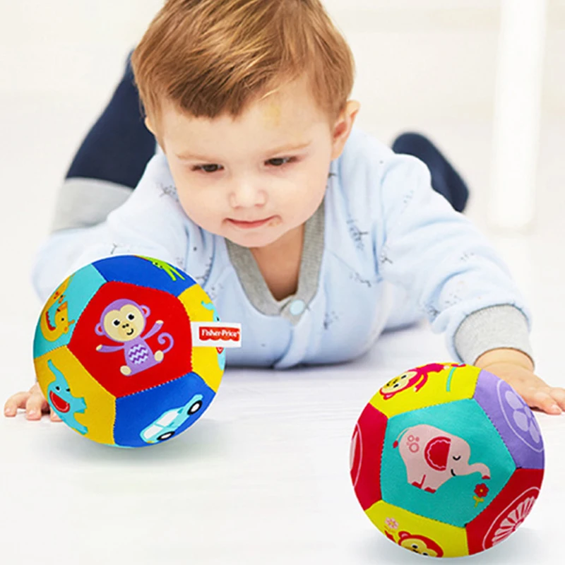 Chocalho de bola colchosa para desenvolvimento cerebral, fácil de agarrar, ajuda a desenvolver habilidades motoras, brinquedo educacional sensorial de toque de pano para bebês
