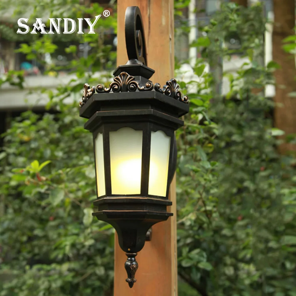 Imagem -02 - Sandiy-iluminação Led para Áreas Externas Ip65 à Prova Dágua Vintage Iluminação para Portão Varanda Casa Jardim Retro Lâmpada de Parede Externa