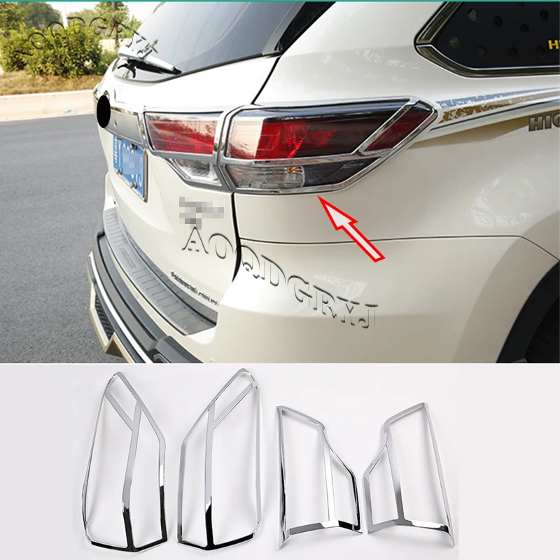 

For Toyota Highlander 2015-2018 ABS Chrome Rear TailLamp TailLight Moulding Cover Trim Car Styling Accessorie