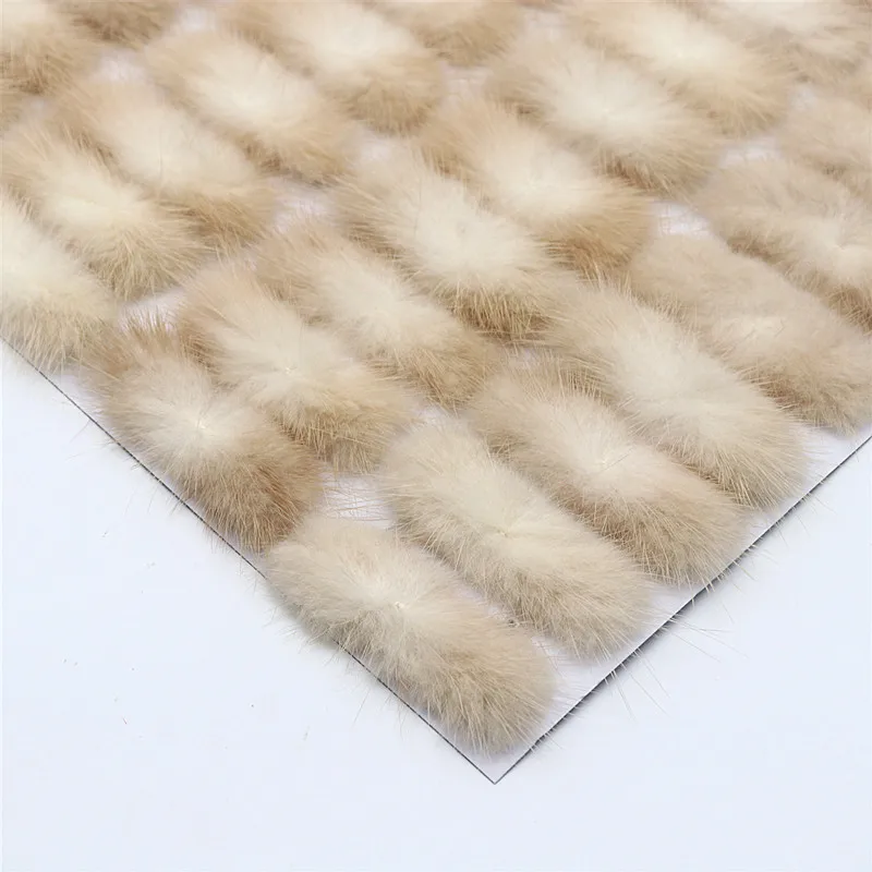 40 sztuk 25mm * 70mm imitacja norek pompon Strik Naaien Schoenen En Hoeden Bont łatka Diy Strik Haar akcesoria Materialen Ambachten