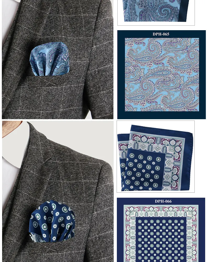 Tailor Smith New Arrival 30x30cm Big Size Handkerchief Men Fashion Chest Towel Paisley Floral Dot Soft Suit Hanky Pocket Squares