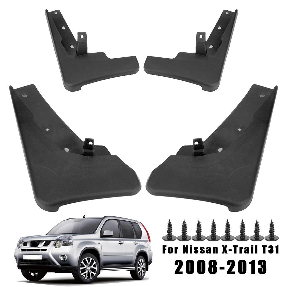 Mudguards For Nissan X-Trail T31 2008-2013 Mud Flaps Splash Guards Front Rear Mud Flaps Replace Set Auto Parts Car Accessories