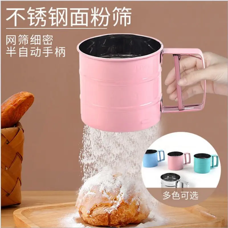 

Stainless Steel Semi-Automatic Strainer, Baking Supplies, Food Strainer, Hand-held, Kitchen Accessories, Baking Tools