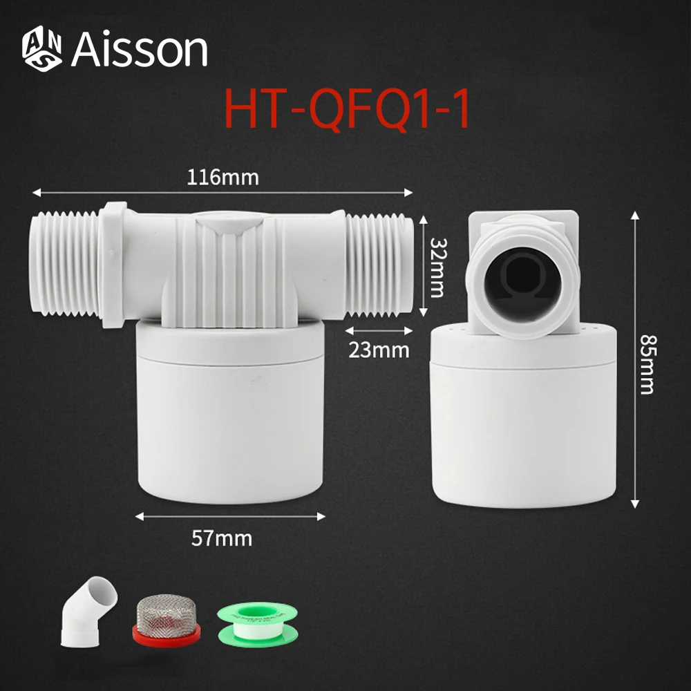 HT-FQF 1/2" 3/4" 1" Automatic Water Level Control Tower Tank Floating Ball Valve Installed Inside The Tank