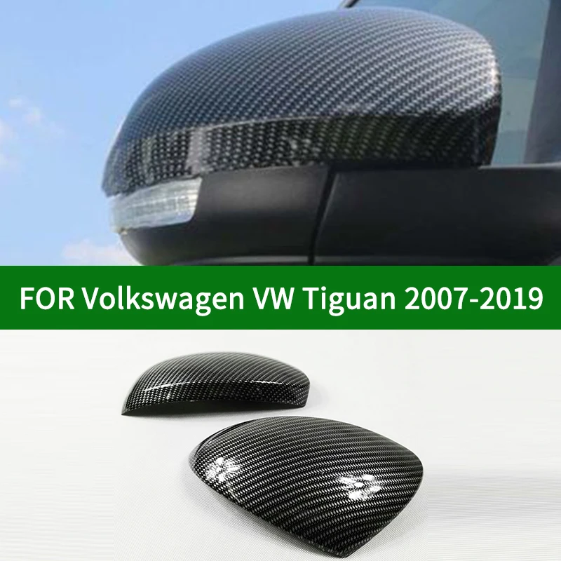 For Volkswagen VW Tiguan 2007-2017 Carbon fiber car side Rearview mirror cover trim 2008 2010 2011 2012 2013 2015 2016 2017 2018