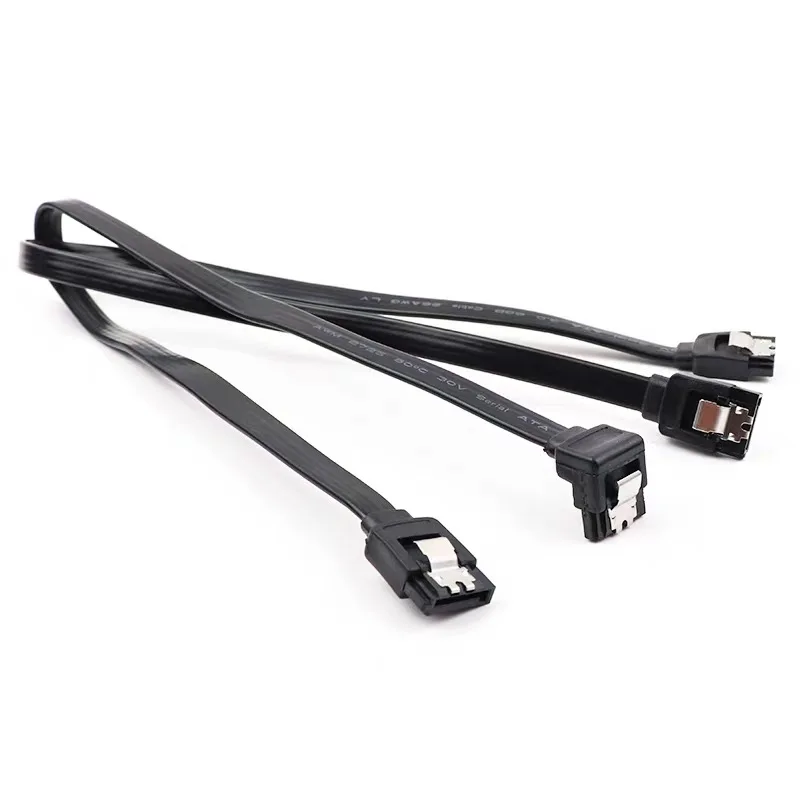 

SATA 3.0 Hard Drive Cable High Speed SATA DATA 90 Degree Hard disk Cable 6GB/S 8 core Double shielding for HDD SSD Straight 40CM