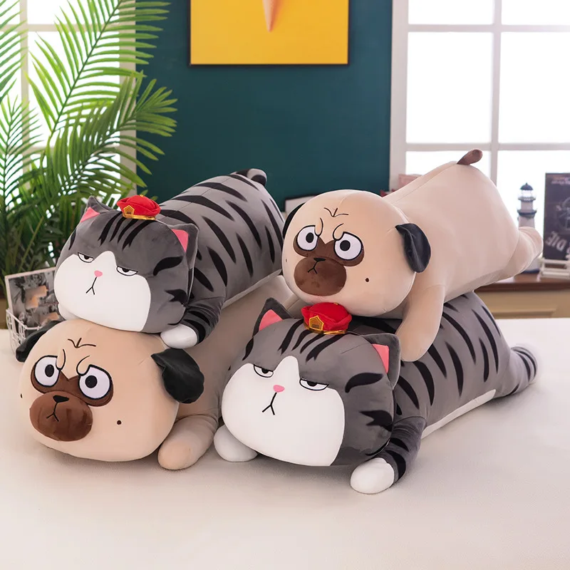 

Super Cute and Soft Despise Cat Plush Toy Fat Round Shar Pei Doll Sleeping Pillow High Quality Bed Decor Birthday Gift for Kids