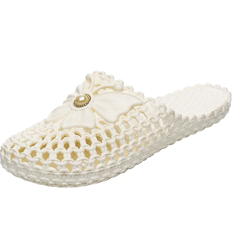 Summer ladies slippers wear sandals and drag nets red Baotou holes half slippers beach plastic sandals