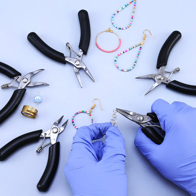 Stainless Steel Jewelry Pliers Needle Nose Pliers, Round Nose Pliers and Wire Cutter for Jewelry Making Beading Repair Supplies