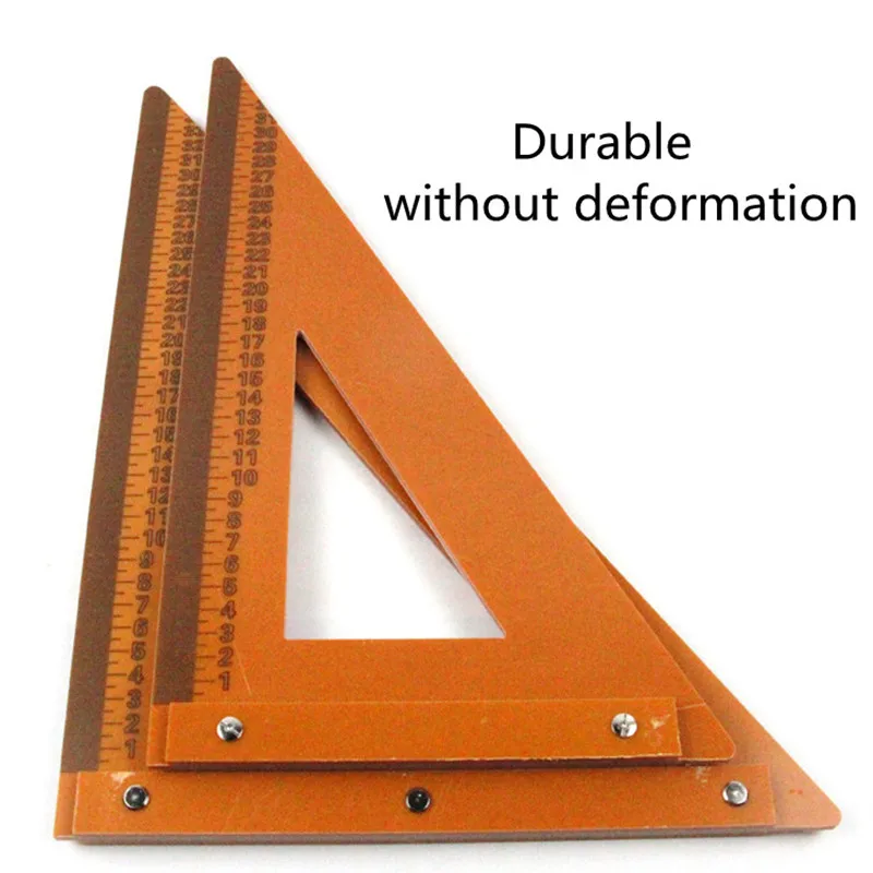 Woodworking Bakelite Precision Triangle Ruler 90° Scribing Ruler Cutting Machine Special Bottom Plate Multi-function Tool Ruler