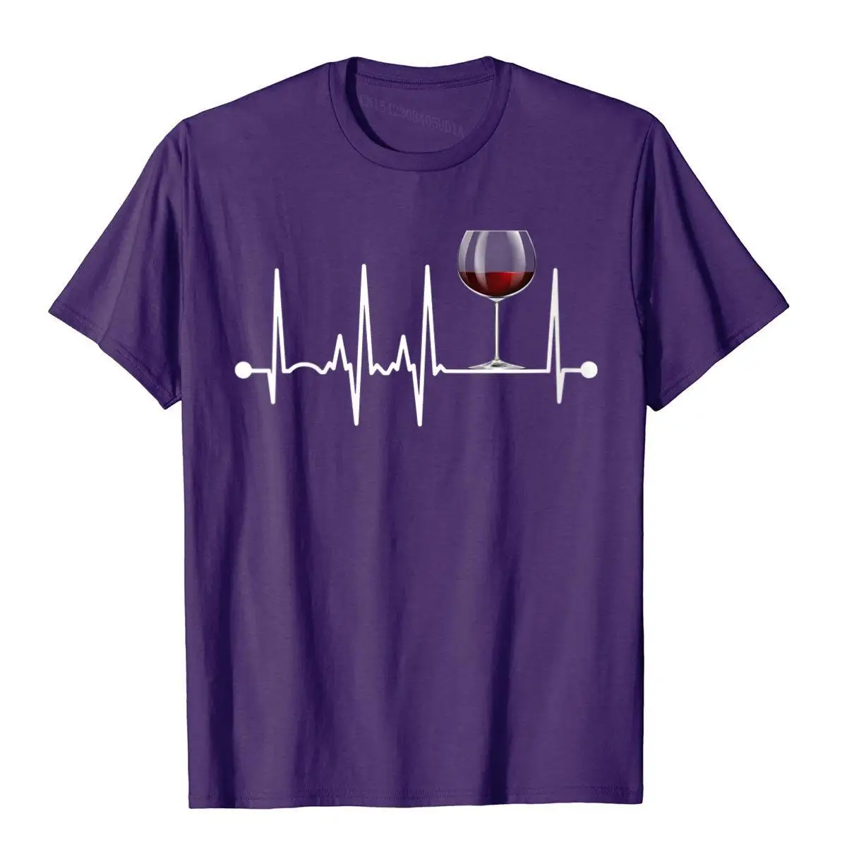 Womens Wine Heartbeat Wine Drinker Lover Tasting Gift Wine Glass T-Shirt Rife Cool Top T-Shirts Cotton Youth Tops Shirts Classic