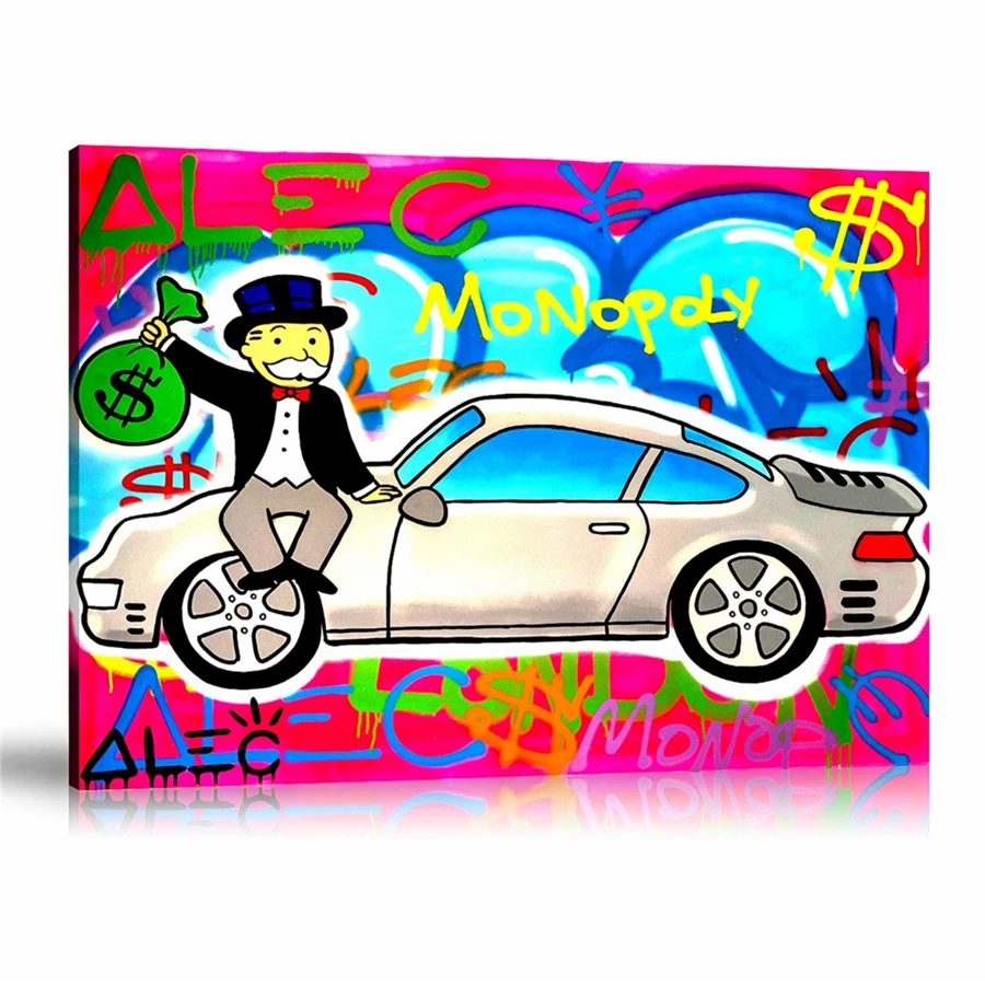 Alec Monopolys Love My  Pink HD Wall Art Canvas Poster Print Canvas Painting Decorative for Office Living Room Home Decor