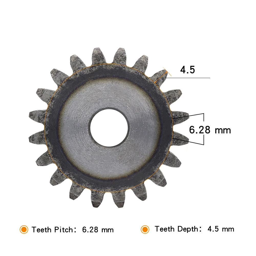 Flat Gear 2M-21/22/23/24/25/26/27/28/29/30T SC45# Carbon Steel  Cylindrical Gear  Height 20 mm High Frequency Quenching Teeth