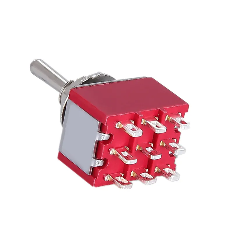 5PCS 6mm, self reset/self lock, pole switch, DPDT micro switch, 3/6/9/12-pin, 1/5 position, 6a/2/3V, 3A/125V, mts-202/102/103 AC