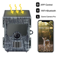 Solar Powered Trail Camera WiFi Bluetooth 4K 30MP Hunting Night Vision Camera Waterproof IP66 Wildlife Trap Trail Camera