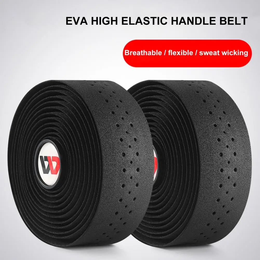 1 Set EVA Bar Tape High Tenacity Handlebar Tape Adhesive Bike Handle Tape Shock Absorbing Bar Tape With Hole for Road Bike