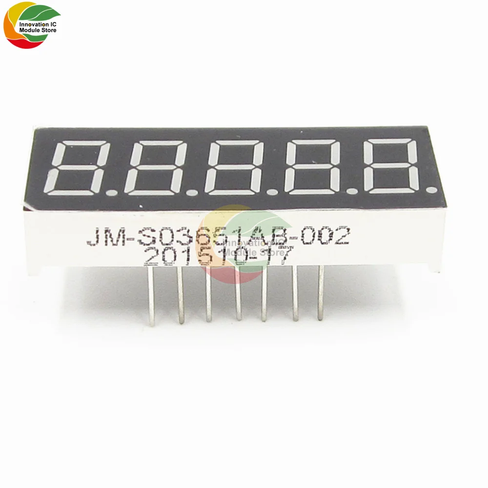 Ziqqucu 0.36 Inch 5-bit LED 7-segment Common Cathode Digital Tube Blue LED Digital Tube LED Display Common Cathode Digital Tube