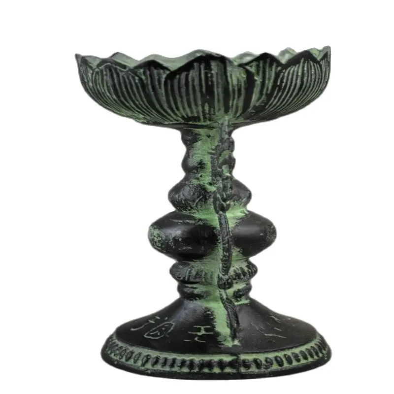 Chinese Bronze Carved With Dragons And Lotus Noble Candlestick