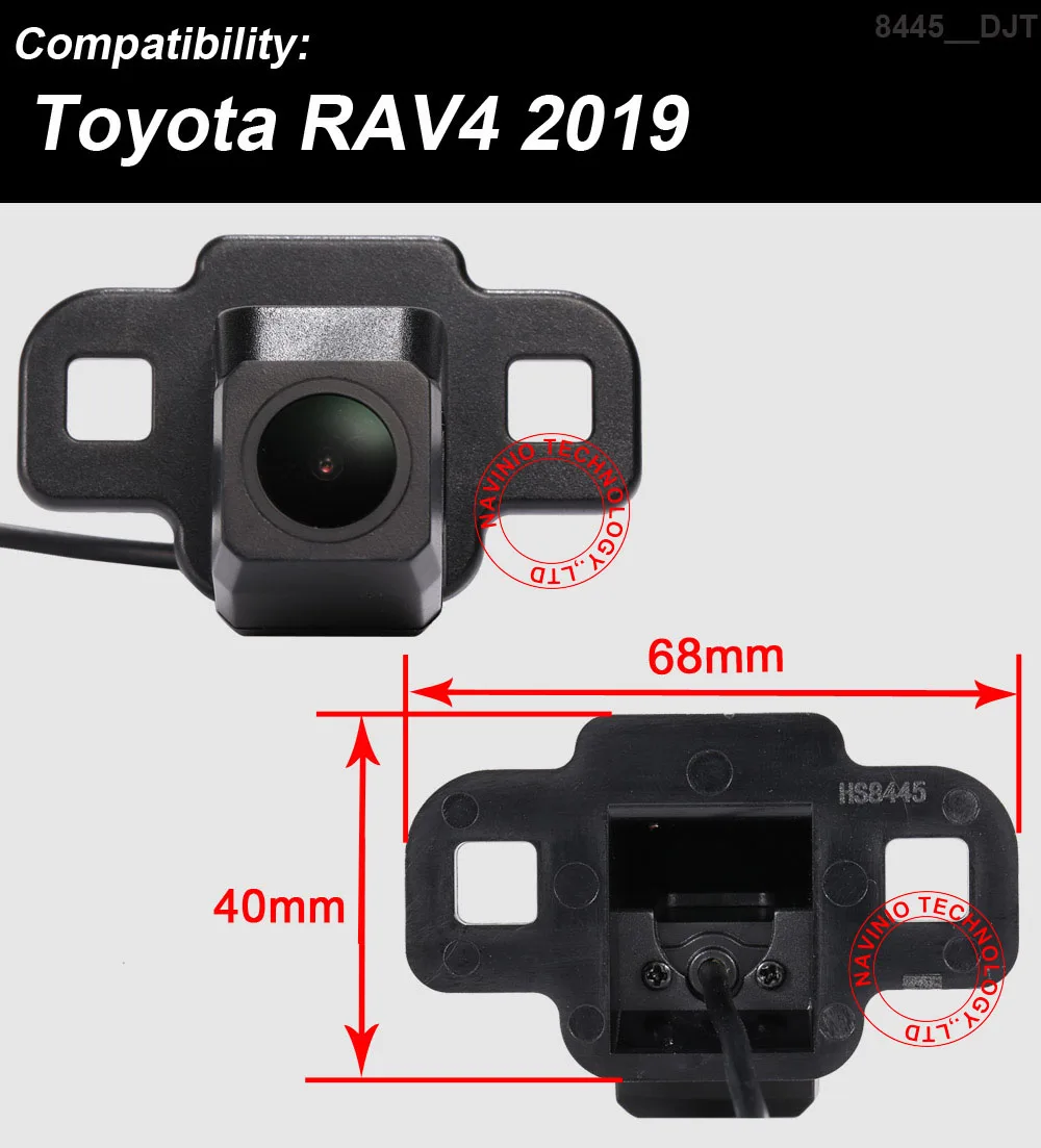 1280*720 HD Auto Achteruitrijcamera Backup camera Voor Toyota RAV4 2019 Voorbereide Gat Lens