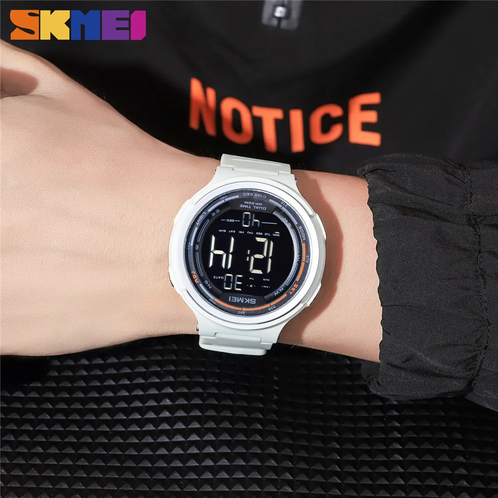 SKMEI New LED Light Digital Mens Sport Watches Count Down 5Bar Waterproof Wristwatch For Men Male Clock Watch reloj hombre 1841