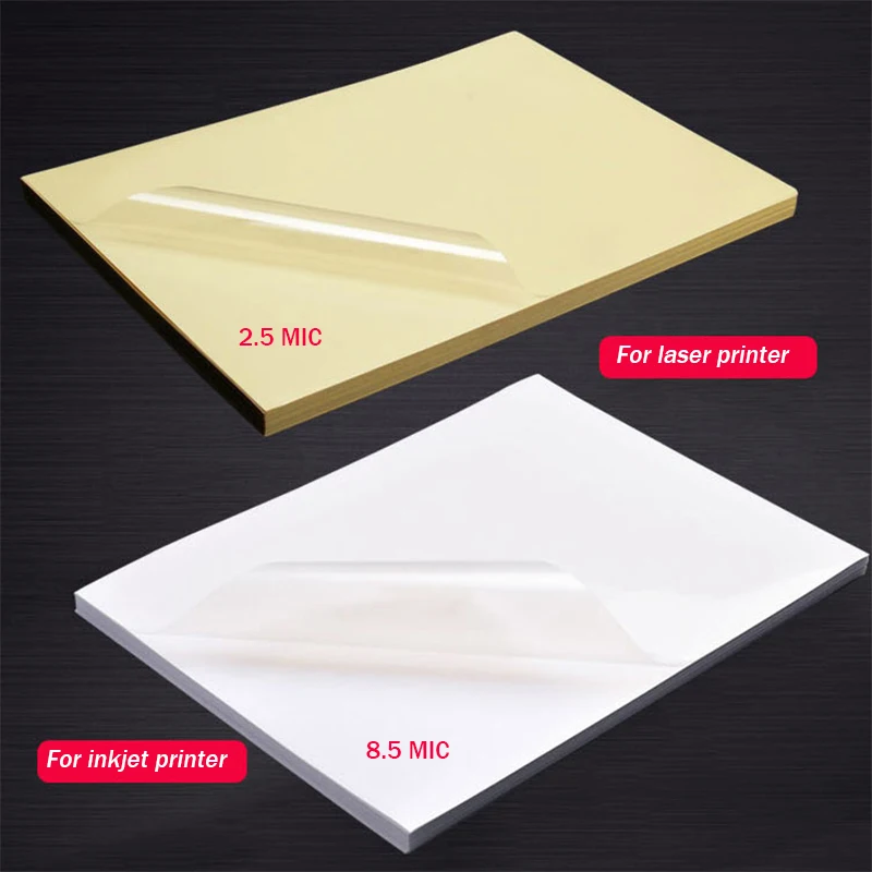 PET Transparent Self Adhesive Sticker Paper For Inkjet or Laser Printer A4 Size 10 or 15 sheets