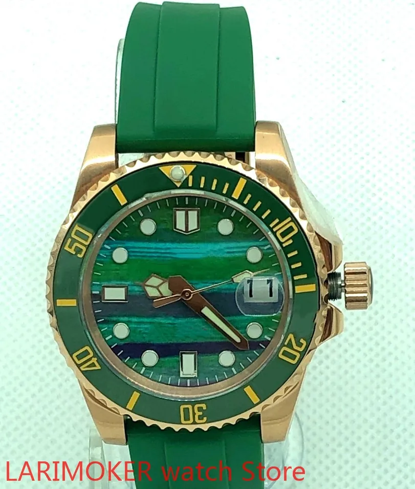 Bliger 2021 nowych mężczyzna wysokiej jakości luksusowe sportowe i rekreacyjne wodoodporny zegarek męski zegar mechaniczny na morze zielony bezel obrotowy