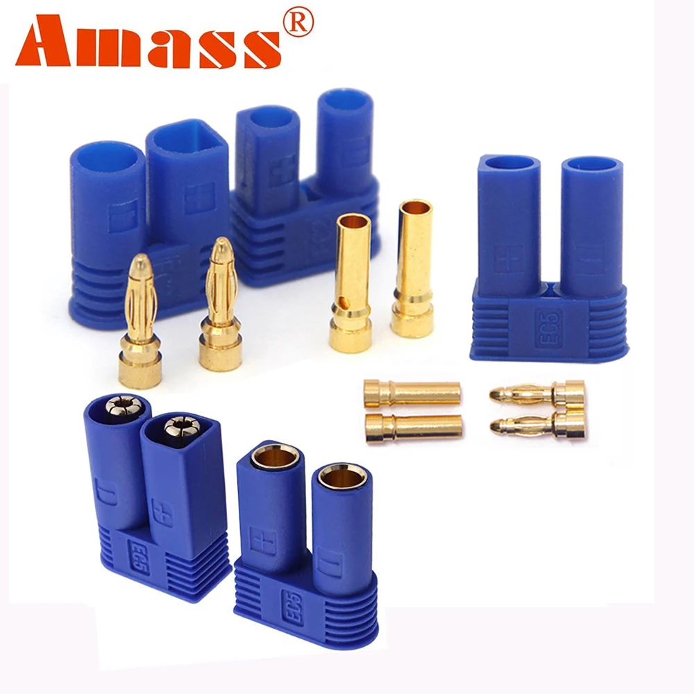 YOUME 6pcs EC5 Female Connectors Male 5.0mm Gold Bullet Connector for RC LIPO Battery Device Electric Motor