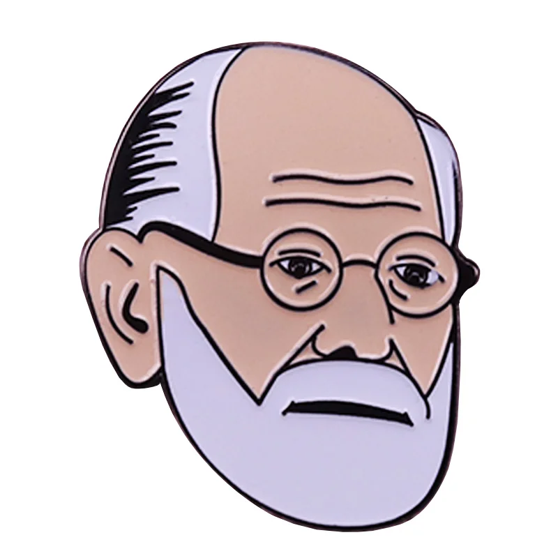 Psychology Freud Canvas enamel pin art badge