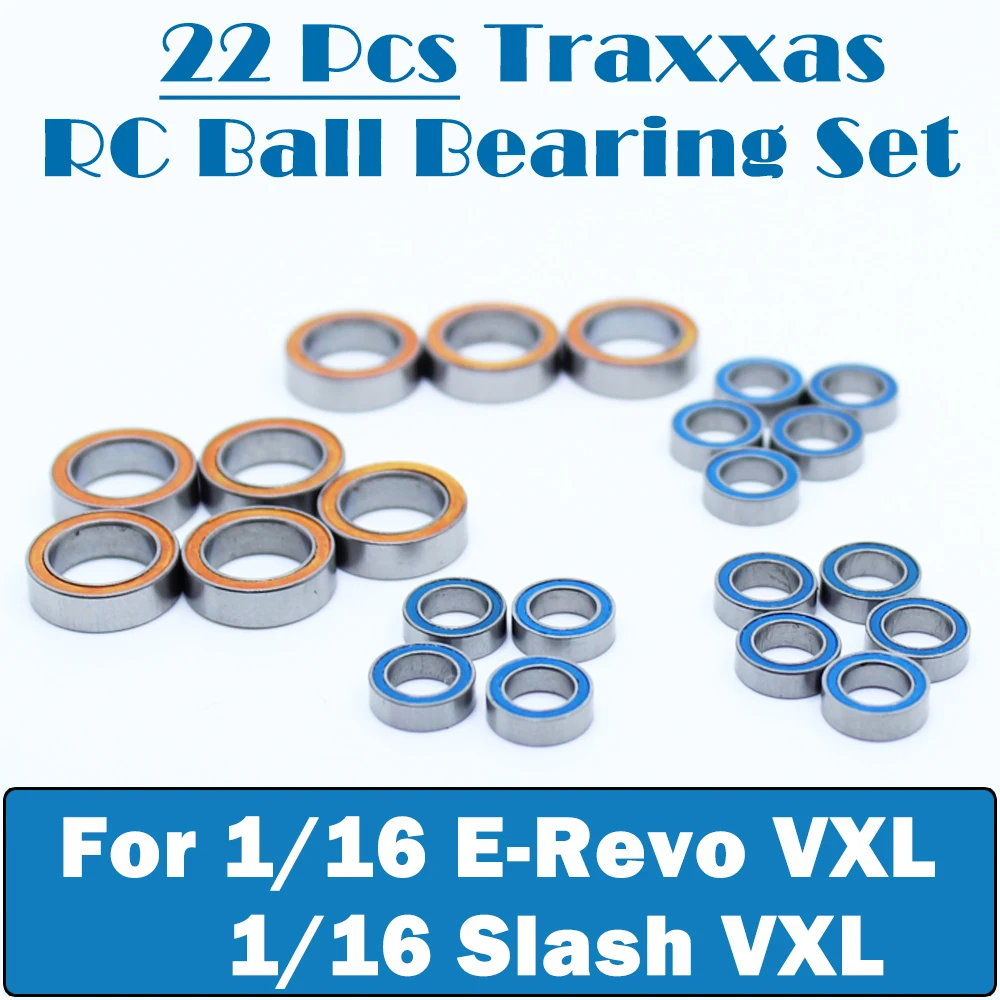 Traxxas RC Ball Bearing Set for 1/16 E-Revo VXL and 1/16 Slash VXL ( 22 PCS ) Bearings