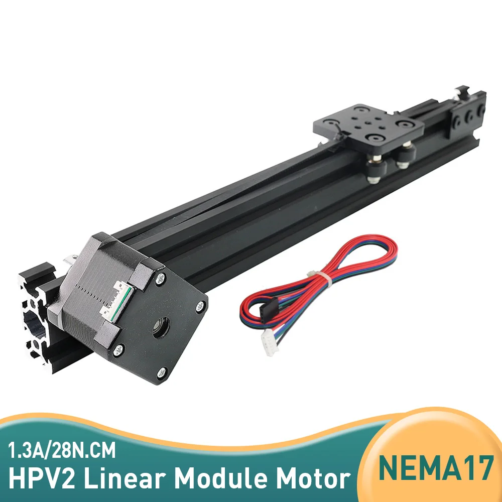 

Линейный привод HPV2 Mini V, эффективный дорожный модуль 1000 мм NEMA17 17HS4401S, шаговый двигатель 12 В, аксессуары для лазерного 3D-принтера с ЧПУ