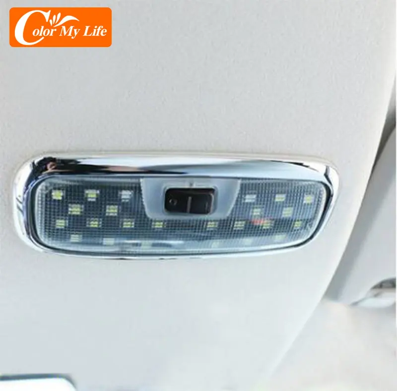 Car Styling for Ford Ecosport 2013 - 2017 Interior Reading Light Inner Roof Lights Frame Lamp Cover Sticker Night Lamps Trim