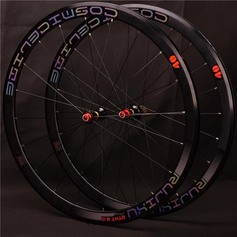 Aluminum Alloy Road Bike Wheelset with Bearing Wheels, V Brake Clincher, Front and Rear Wheels, Super Light, 6 Pairs, 7-11 Speed