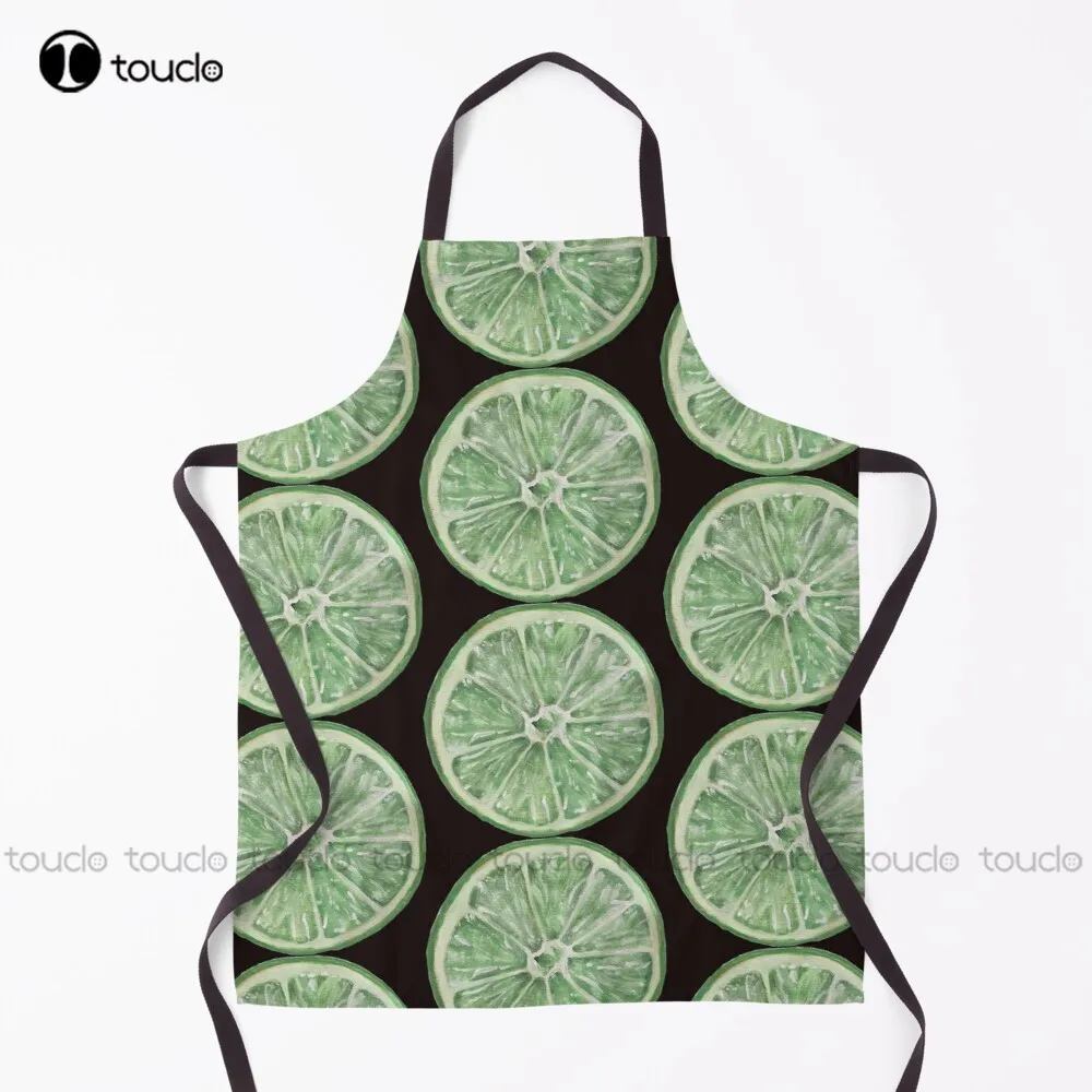 New Lime Time Lime, Fruit, Citrus, Green, Yellow Apron Garden Kitchen Household Cleaning Personalized Custom Apron Unisex Adult