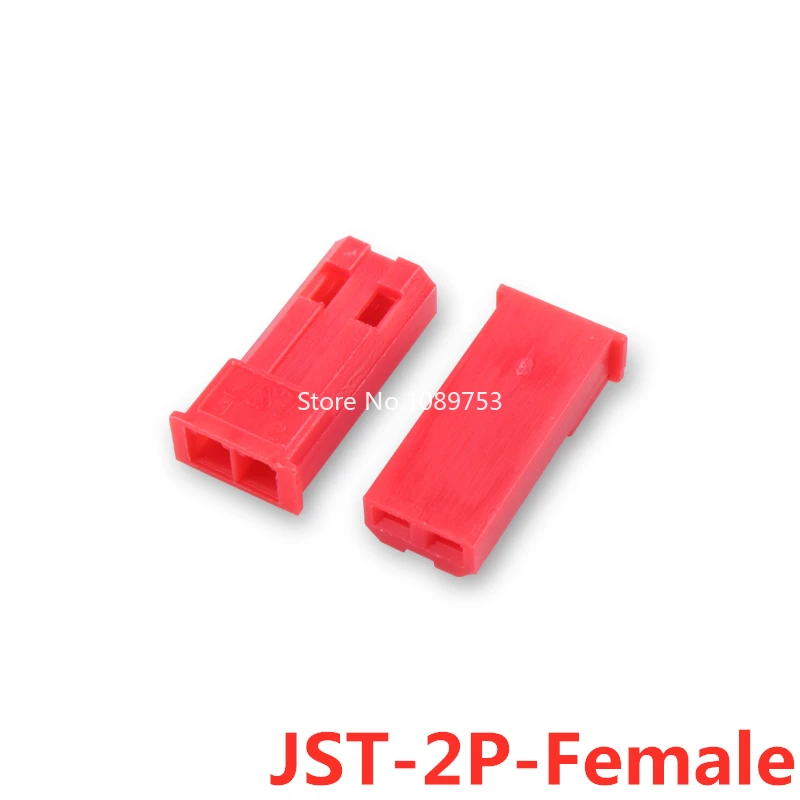 50pcs JST Connector Plug 2pin Female, Male and Crimps RC Battery Connector for Auto,E-Bike,Boat,LCD,LED ,Ship Electrical Spare.