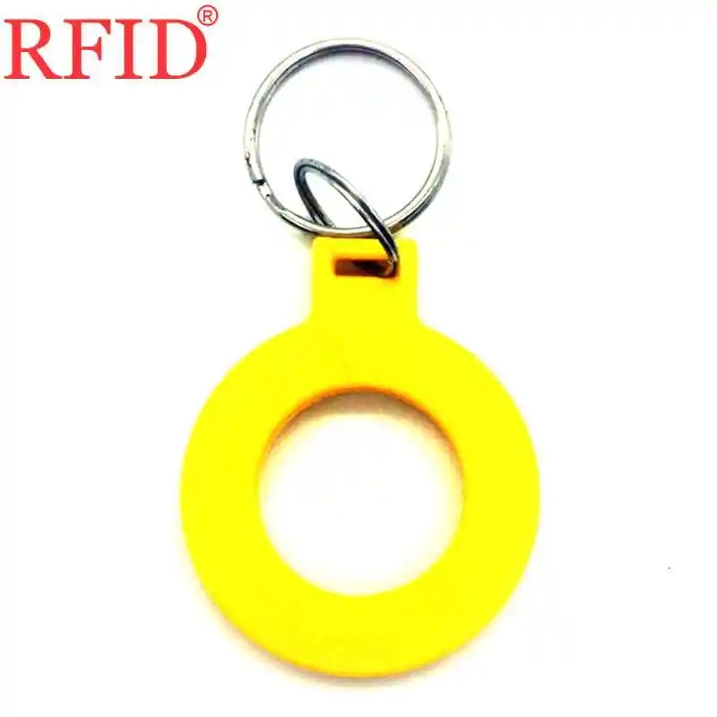 S50 IC 13.56MHz Read Only Key Ring RFID Keyfob Yellow Blue Purple Token Tag Keychain Access Control Accessories Fast Shipping 1