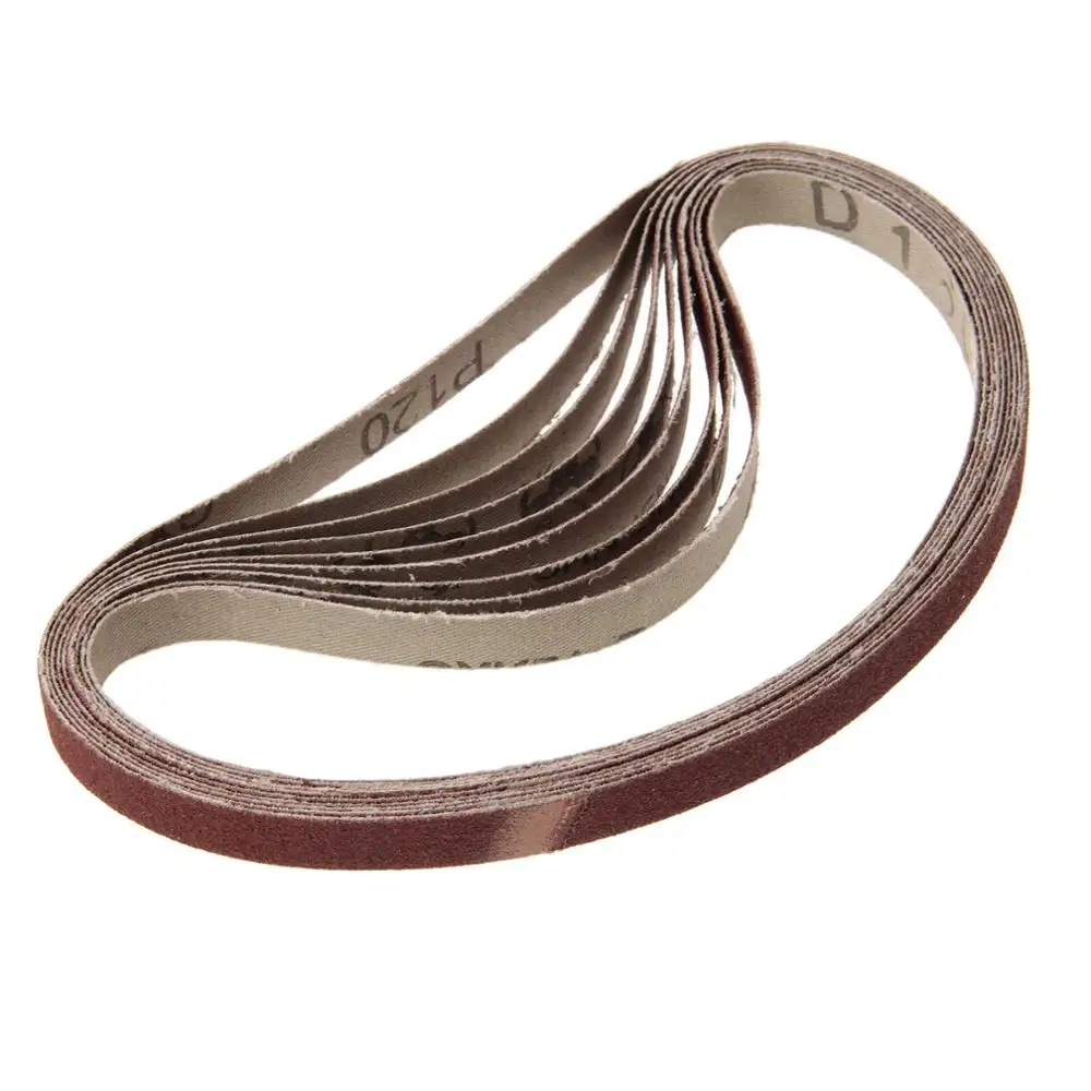 Bandas abrasivas de papel de lija para lijadora, 15x452MM, 40-800Grits, para pulir madera y Metal blando, 50 unidades por juego