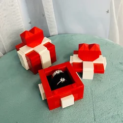 Ring Box MOC Building Blocks Model Toys Red White DIY Jewelry Box Bricks Creative DIY Wedding Gifts For Childerns Birthdays Toys