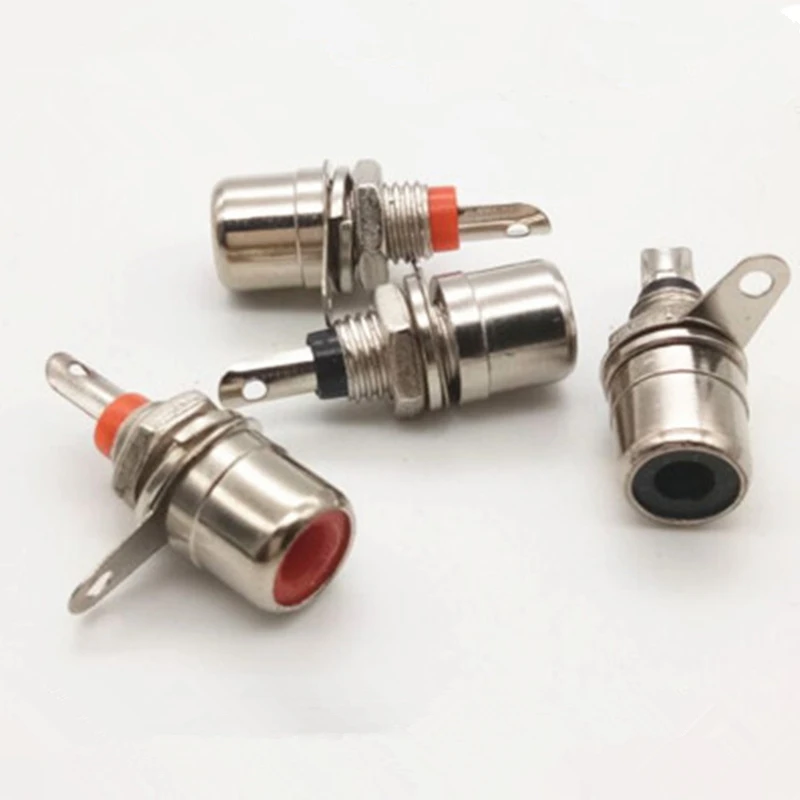 

20Pcs/lot welding Small Size Nickel-plated RCA Female Plug Socket Terminal Jack Socket AV Audio Video speker Connector Adapter