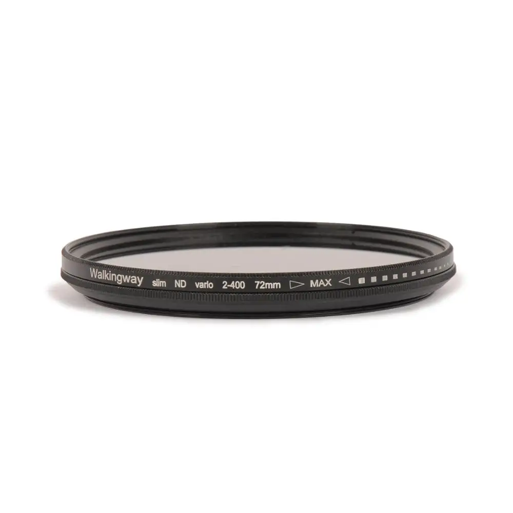 Walkingway Optical Glass Ultra Slim Nd Variable Filter ND2-400 Camera Lens Filter 49/52/55/58/62/67/72/77/82mm Neutral Density