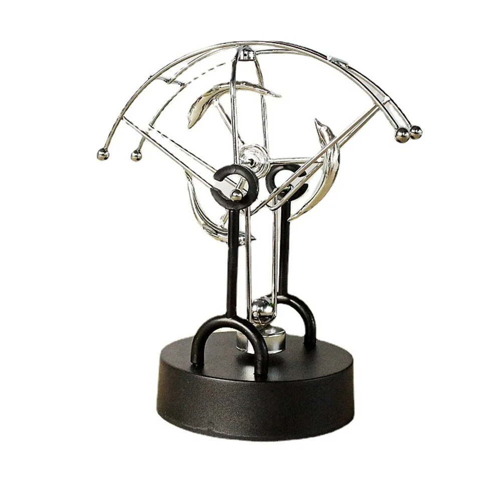 Metal Perpetrator Magnetic Perpetual Motion Newton Pendulum Metal Chaotic Pendulum Newton\'s Cradle Craft Toy Home Decoration