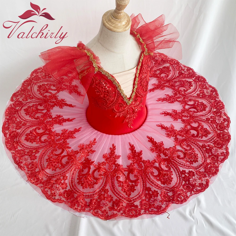 NEW White Ballet Tutu Kids Dancewear Costume Red Dance Dress for Grils