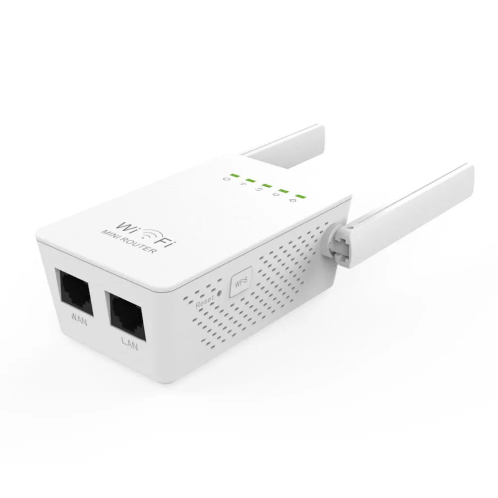 300M Wireless Repeater New Dual-port WIFI Repeater Wireless Signal Amplifier WR02ES Dual Antenna